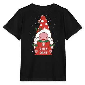 Weihnachten, Xmas, Wichtel Frau, Küchen Gnomin - Stanley/Stella Kinder T-Shirt MINI CREATOR  - Schwarz - Vorne - Mikhail (115cm)