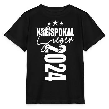 Kreispokal Sieger 2024 - Stanley/Stella Kinder T-Shirt MINI CREATOR  - Schwarz - Vorne - Mikhail (115cm)