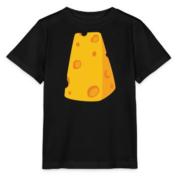 Käsestück Kostüm Käsekostüm Karneval Fasching Käse - Stanley/Stella Kinder T-Shirt MINI CREATOR  - Schwarz - Vorne - Mikhail (115cm)