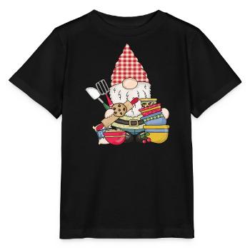 Bäcker Bäckerin Hobbybäcker Backen Wichtel Gnom - Stanley/Stella Kinder T-Shirt MINI CREATOR  - Schwarz - Vorne - Mikhail (115cm)