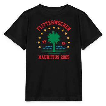 Flitterwochen Mauritius 2025 Hochzeitsreise - Stanley/Stella Kinder T-Shirt MINI CREATOR  - Schwarz - Vorne - Mikhail (115cm)