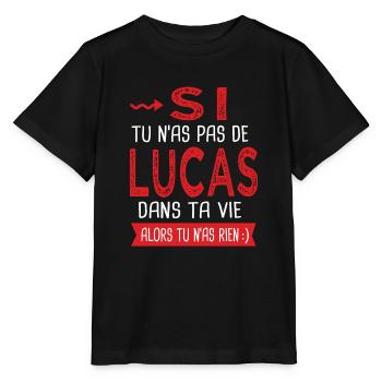 Lucas Si tu n as pas un lucas Cadeau humour - T-shirt bio MINI CREATOR Stanley/Stella Enfant - noir - Devant - Mikhail (115cm)