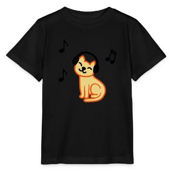 music_cat_color - Stanley/Stella MINI CREATOR Kids’ T-Shirt - black - Front - Mikhail (115cm)