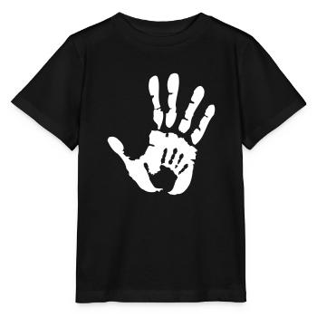 Baby hand in Hand - Schwangerschaft - baby - Kind - Stanley/Stella Kinder T-Shirt MINI CREATOR  - Schwarz - Vorne - Mikhail (115cm)