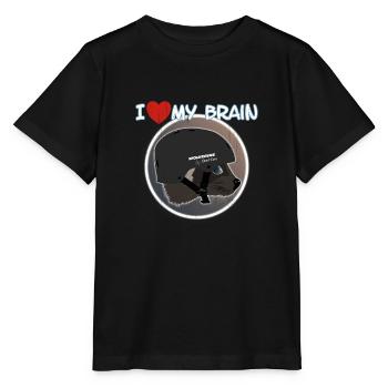 J'aime mon cerveau Wolverine s'en fiche - T-shirt bio MINI CREATOR Stanley/Stella Enfant - noir - Devant - Mikhail (115cm)