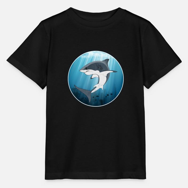 White shark - Stanley/Stella MINI CREATOR Kids’ T-Shirt - black