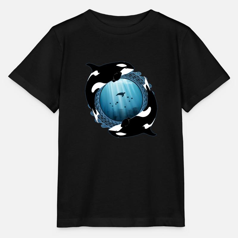 Orca Killerwale - Stanley/Stella Kinder T-Shirt MINI CREATOR - Schwarz