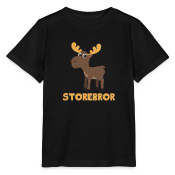 Big Brother Moose Siblings Brothers Gift Best Animals - Stanley/Stella MINI CREATOR Kids’ T-Shirt - black - Front - Mikhail (115cm)