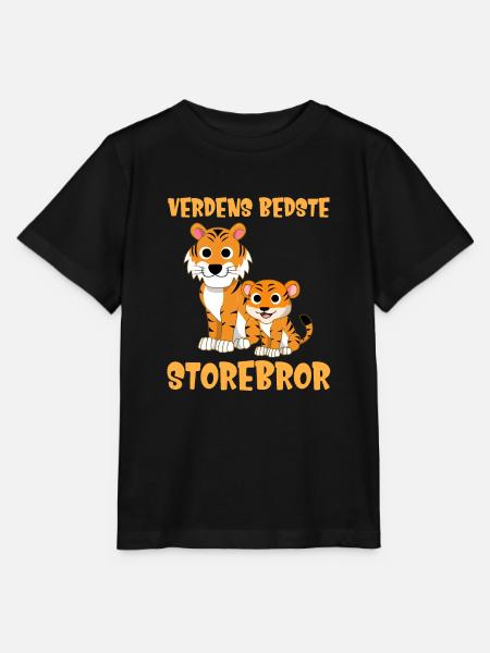 Verdens bedste storebror tiger søskendeshirt bror - Stanley/Stella T-shirt MINI CREATOR til børn - sort
