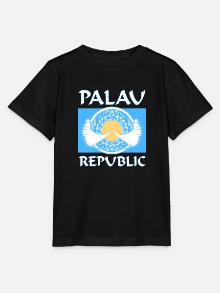 Palau Flagge Mantarochen - Stanley/Stella Kinder T-Shirt MINI CREATOR  - Schwarz