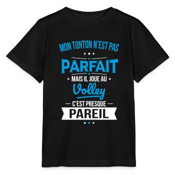Mon tonton n'est pas parfait - Volley - T-shirt bio MINI CREATOR Stanley/Stella Enfant - noir - Devant - Mikhail (115cm)