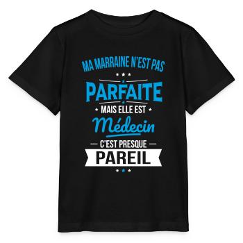 Ma marraine n'est pas parfaite - Médecin - T-shirt bio MINI CREATOR Stanley/Stella Enfant - noir - Devant - Mikhail (115cm)