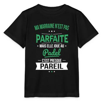 Ma marraine n'est pas parfaite - Padel - T-shirt bio MINI CREATOR Stanley/Stella Enfant - noir - Devant - Mikhail (115cm)