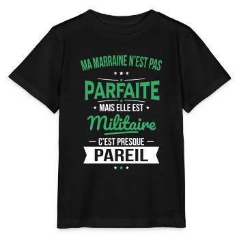 Ma marraine n'est pas parfaite - Militaire - T-shirt bio MINI CREATOR Stanley/Stella Enfant - noir - Devant - Mikhail (115cm)