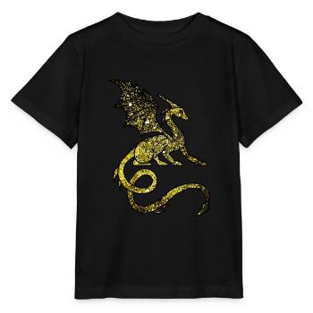 Cosmic Medieval Dragon - Stanley/Stella MINI CREATOR Kids’ T-Shirt - black - Front - Mikhail (115cm)
