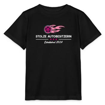 Stolze Autobesitzerin 2024 Führerschein Bestanden - Stanley/Stella Kinder T-Shirt MINI CREATOR  - Schwarz - Vorne - Mikhail (115cm)