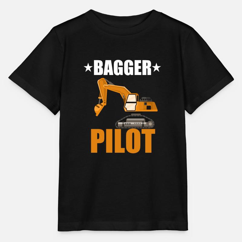 Bagger Pilot Shirt • Baggern • Bagger Geschenk - Stanley/Stella Kinder T-Shirt MINI CREATOR  - Schwarz