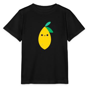 funny sweet lemon - citron drôle - T-shirt bio MINI CREATOR Stanley/Stella Enfant - noir - Devant - Mikhail (115cm)