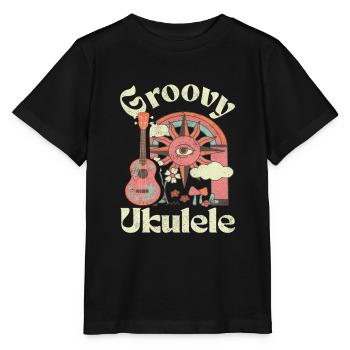 Ukulélé Groovy - T-shirt bio MINI CREATOR Stanley/Stella Enfant - noir - Devant - Mikhail (115cm)