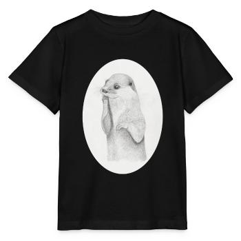 Otter Oval - Stanley/Stella MINI CREATOR Kids’ T-Shirt - black - Front - Mikhail (115cm)