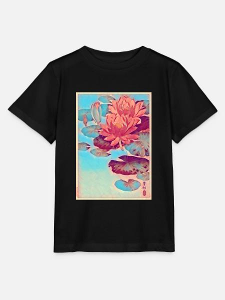 Seerosen Japanische Kunst - T-shirt MINI CREATOR barn från Stanley/Stella - svart