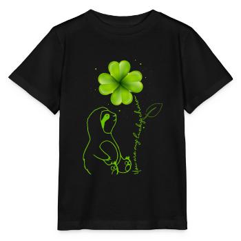 You Are My Lucky Charm Sloth Shamrock - Stanley/Stella MINI CREATOR Kids’ T-Shirt - black - Front - Mikhail (115cm)