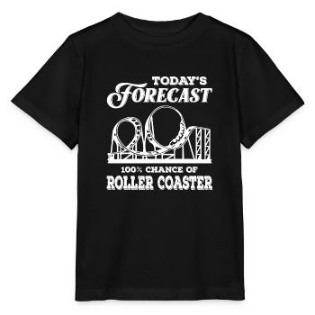 Today s Forecast 100 Chance Of Roller Coasters - Stanley/Stella MINI CREATOR Kids’ T-Shirt - black - Front - Mikhail (115cm)
