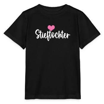 Stiefkind Stieftochter Bonus Tochter Ziehtochter - Stanley/Stella Kinder T-Shirt MINI CREATOR  - Schwarz - Vorne - Mikhail (115cm)