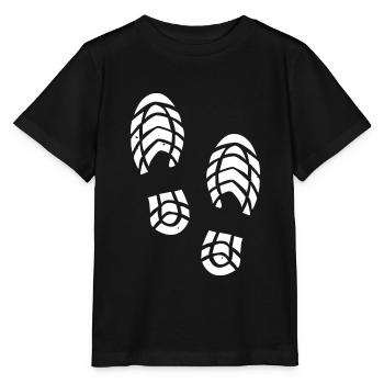 Shoe prints footprints steps icon icon - Stanley/Stella MINI CREATOR Kids’ T-Shirt - black - Front - Mikhail (115cm)