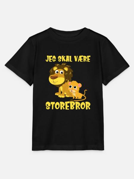 Jeg skal være storebror Løve snart til kommende - Stanley/Stella T-shirt MINI CREATOR til børn - sort