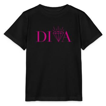 DIVA pink - Stanley/Stella Kinder T-Shirt MINI CREATOR  - Schwarz - Vorne - Mikhail (115cm)