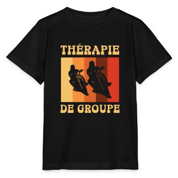 thérapie de groupe - T-shirt bio MINI CREATOR Stanley/Stella Enfant - noir - Devant - Mikhail (115cm)