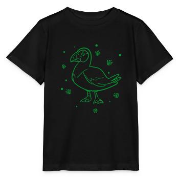 Canard - Oiseaux d’oie - T-shirt bio MINI CREATOR Stanley/Stella Enfant - noir - Devant - Mikhail (115cm)