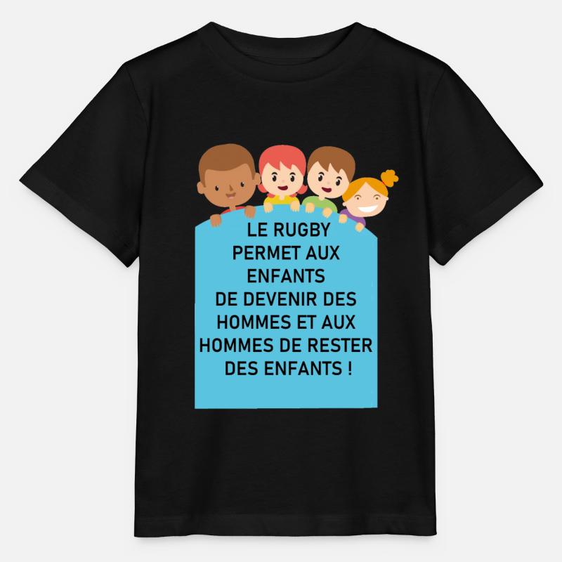 le rugby - T-shirt bio MINI CREATOR Stanley/Stella Enfant - noir
