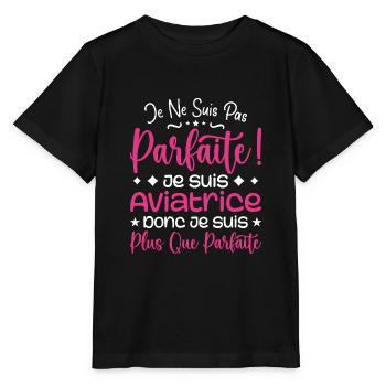 Ein mehr als perfekter Flieger, ein Traumberuf - Stanley/Stella Kinder T-Shirt MINI CREATOR  - Schwarz - Vorne - Mikhail (115cm)
