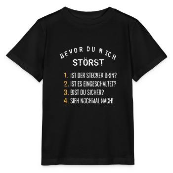 Techniker - Stanley/Stella Kinder T-Shirt MINI CREATOR  - Schwarz - Vorne - Mikhail (115cm)