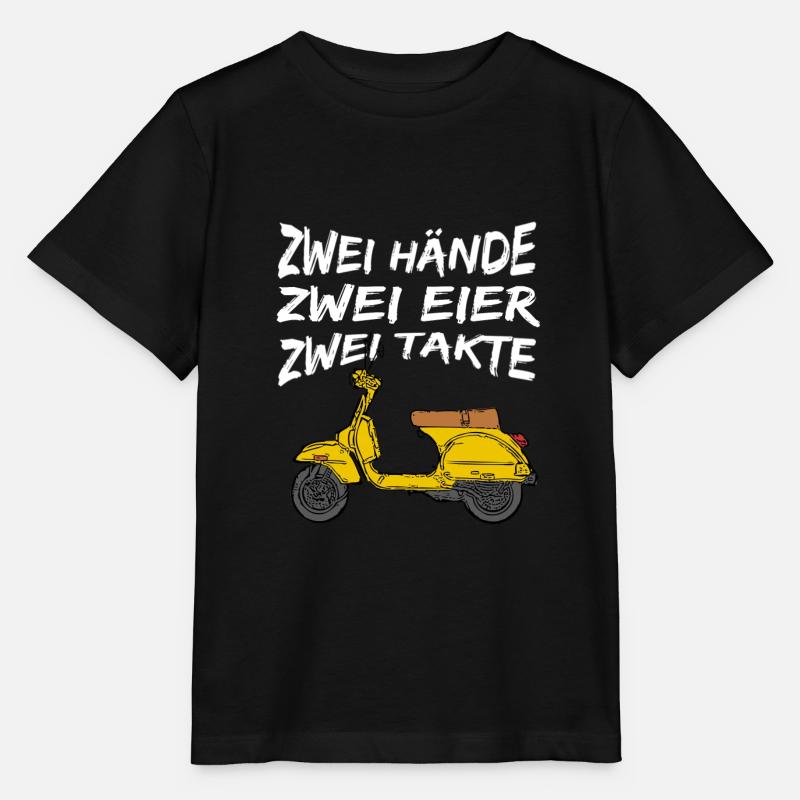 Zweitakter Motorroller - Stanley/Stella Kinder T-Shirt MINI CREATOR  - Schwarz