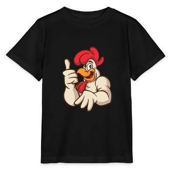 Muscles de poule de poulet coq Thumbs Up - T-shirt bio MINI CREATOR Stanley/Stella Enfant - noir - Devant - Mikhail (115cm)