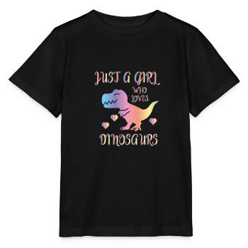 Girl dinosaurs dinosaurs - Stanley/Stella MINI CREATOR Kids’ T-Shirt - black - Front - Mikhail (115cm)