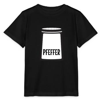 Pfeffer Gewürz Streuer Würzen - Stanley/Stella Kinder T-Shirt MINI CREATOR  - Schwarz - Vorne - Mikhail (115cm)