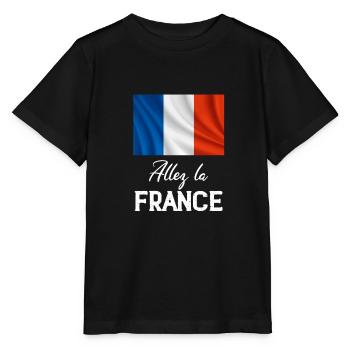 Go France Blue White Red Flag - Stanley/Stella MINI CREATOR Kids’ T-Shirt - black - Front - Mikhail (115cm)