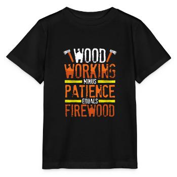Bois de chauffage pour le travail du bois - T-shirt bio MINI CREATOR Stanley/Stella Enfant - noir - Devant - Mikhail (115cm)