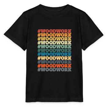 Holzarbeiten In Bunten Farben - Stanley/Stella Kinder T-Shirt MINI CREATOR  - Schwarz - Vorne - Mikhail (115cm)