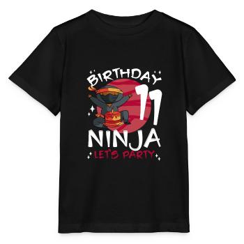 Ninja mignon pour son 11e anniversaire - T-shirt bio MINI CREATOR Stanley/Stella Enfant - noir - Devant - Mikhail (115cm)