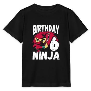Cool Ninja pour votre 6ème anniversaire - T-shirt bio MINI CREATOR Stanley/Stella Enfant - noir - Devant - Mikhail (115cm)