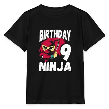 Cool Ninja pour votre 9ème anniversaire - T-shirt bio MINI CREATOR Stanley/Stella Enfant - noir - Devant - Mikhail (115cm)