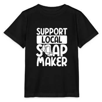 Unterstützen Sie Den Lokalen - Stanley/Stella Kinder T-Shirt MINI CREATOR  - Schwarz - Vorne - Mikhail (115cm)