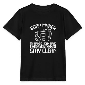 Bleiben Sie Sauber Seifenhersteller - Stanley/Stella Kinder T-Shirt MINI CREATOR  - Schwarz - Vorne - Mikhail (115cm)