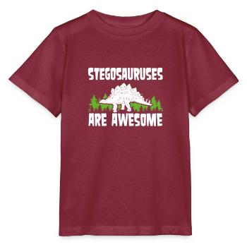 Stegosaurus est grand - T-shirt bio MINI CREATOR Stanley/Stella Enfant - bordeaux - Devant - Kain (125cm)