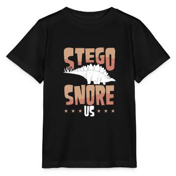 Stegosaurus nous ronfle - T-shirt bio MINI CREATOR Stanley/Stella Enfant - noir - Devant - Mikhail (115cm)